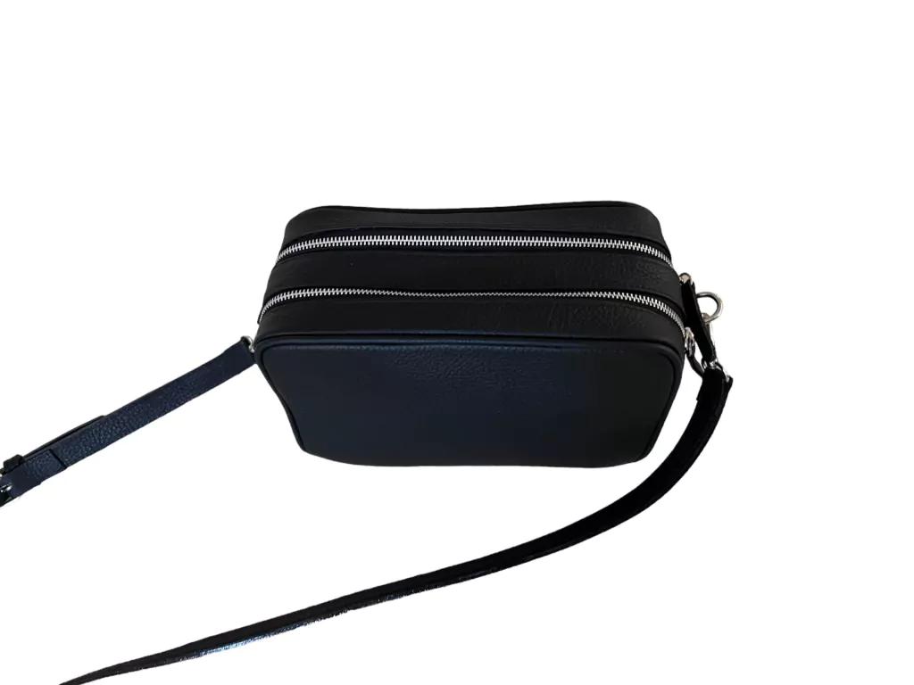 Bandolera Bambú de cuero Suela, Negro, Visón - miniatura 3