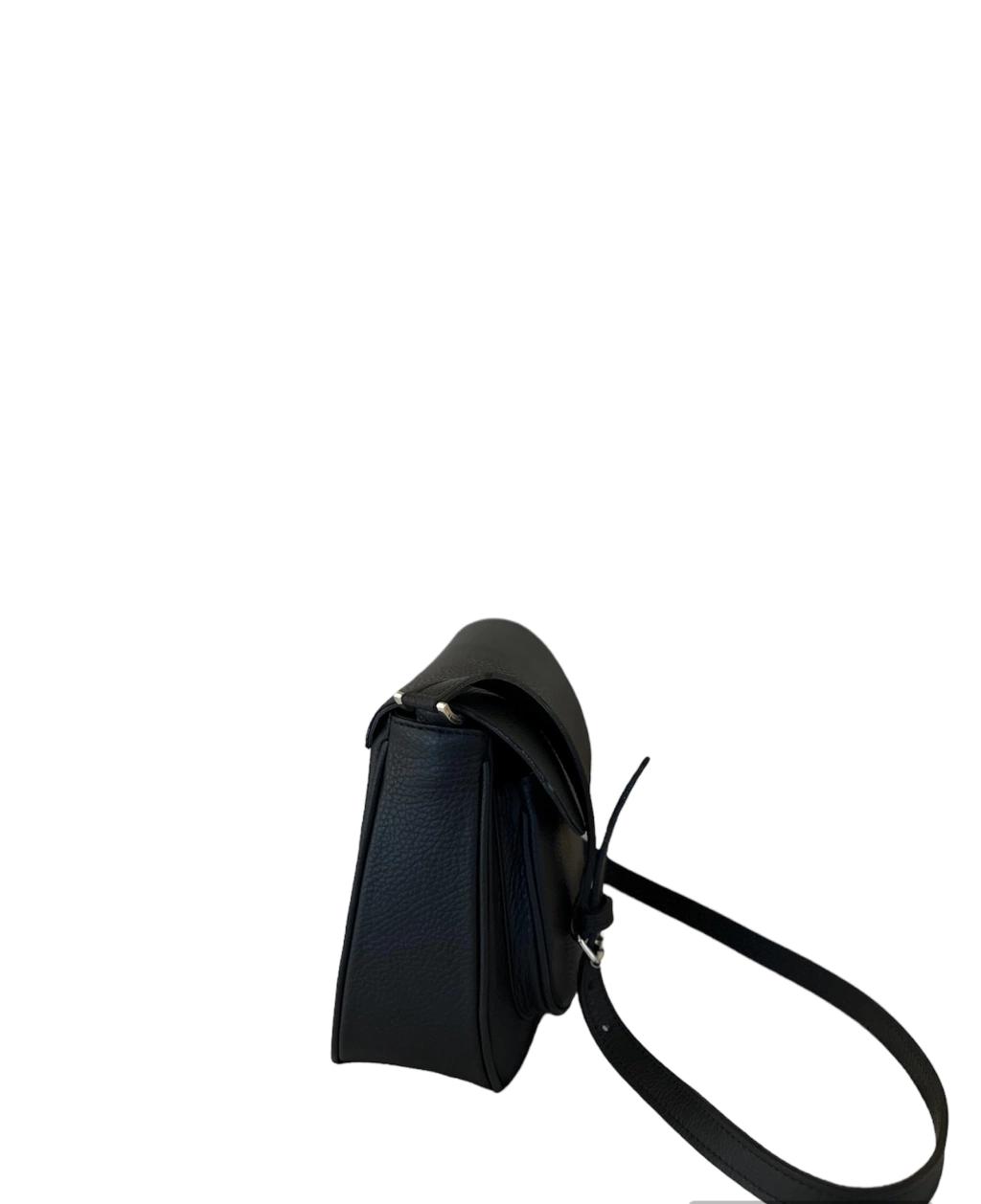 Bandolera Milán de cuero Negro - miniatura 3